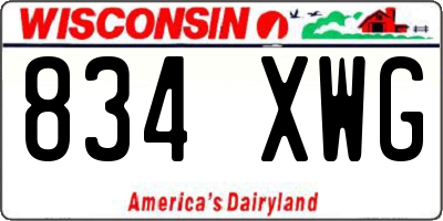 WI license plate 834XWG