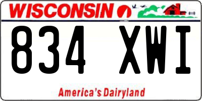 WI license plate 834XWI