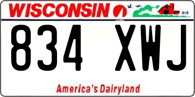 WI license plate 834XWJ