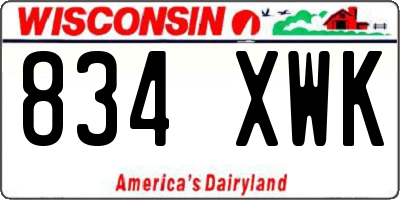WI license plate 834XWK