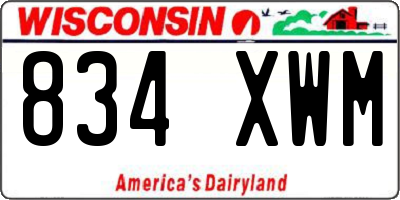WI license plate 834XWM