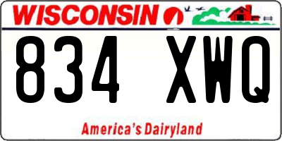 WI license plate 834XWQ