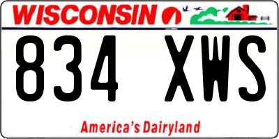 WI license plate 834XWS