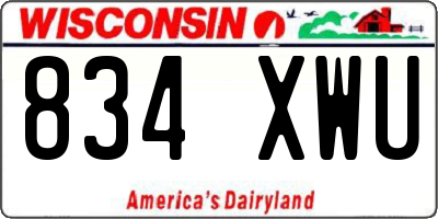 WI license plate 834XWU
