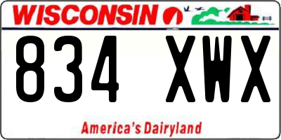 WI license plate 834XWX