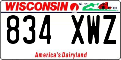 WI license plate 834XWZ