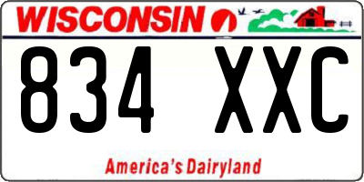 WI license plate 834XXC