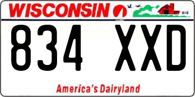 WI license plate 834XXD
