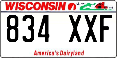 WI license plate 834XXF