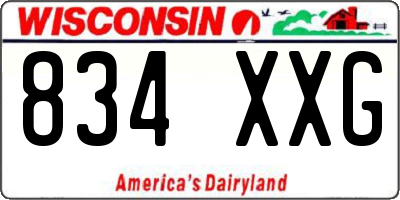 WI license plate 834XXG
