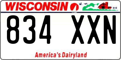 WI license plate 834XXN