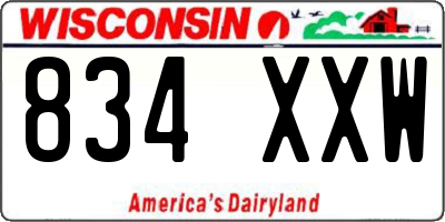 WI license plate 834XXW