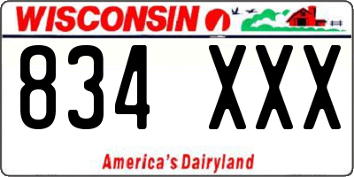 WI license plate 834XXX