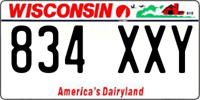WI license plate 834XXY