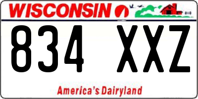 WI license plate 834XXZ