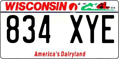 WI license plate 834XYE