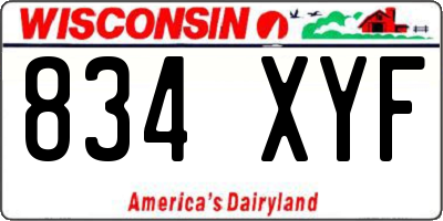 WI license plate 834XYF