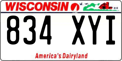 WI license plate 834XYI