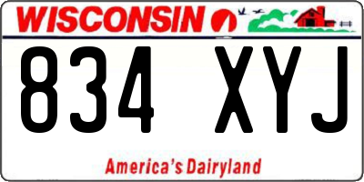 WI license plate 834XYJ