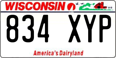 WI license plate 834XYP