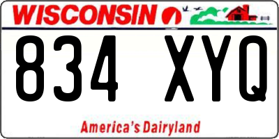 WI license plate 834XYQ