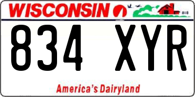 WI license plate 834XYR