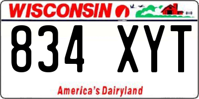 WI license plate 834XYT