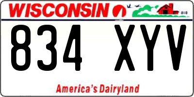 WI license plate 834XYV