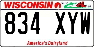 WI license plate 834XYW