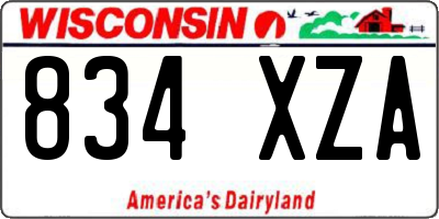 WI license plate 834XZA