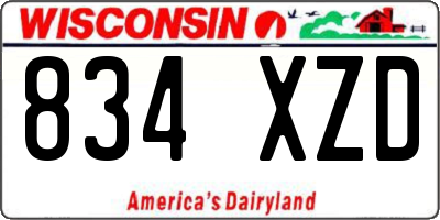 WI license plate 834XZD