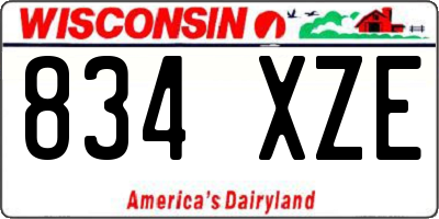 WI license plate 834XZE