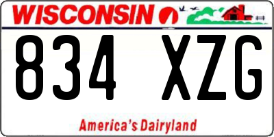 WI license plate 834XZG