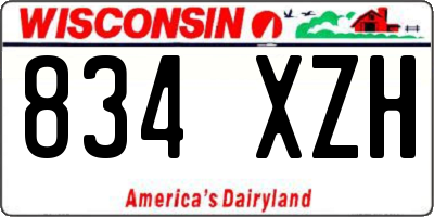 WI license plate 834XZH