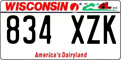 WI license plate 834XZK