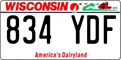 WI license plate 834YDF