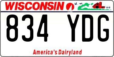 WI license plate 834YDG