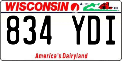 WI license plate 834YDI