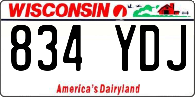 WI license plate 834YDJ