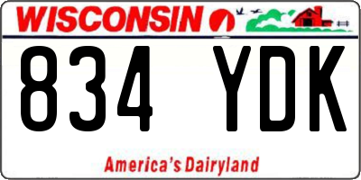 WI license plate 834YDK
