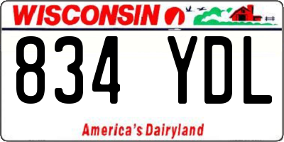 WI license plate 834YDL