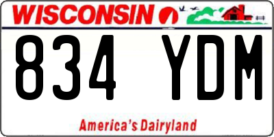 WI license plate 834YDM