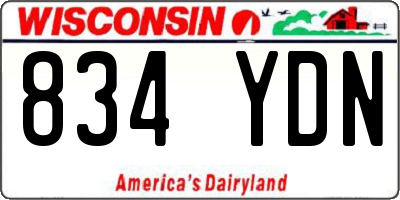 WI license plate 834YDN