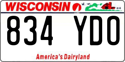 WI license plate 834YDO