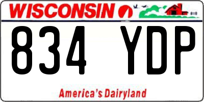 WI license plate 834YDP
