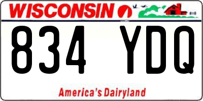 WI license plate 834YDQ