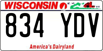 WI license plate 834YDV