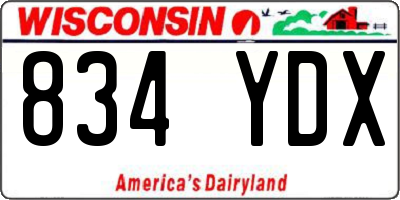 WI license plate 834YDX