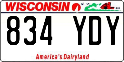 WI license plate 834YDY