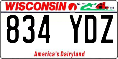 WI license plate 834YDZ